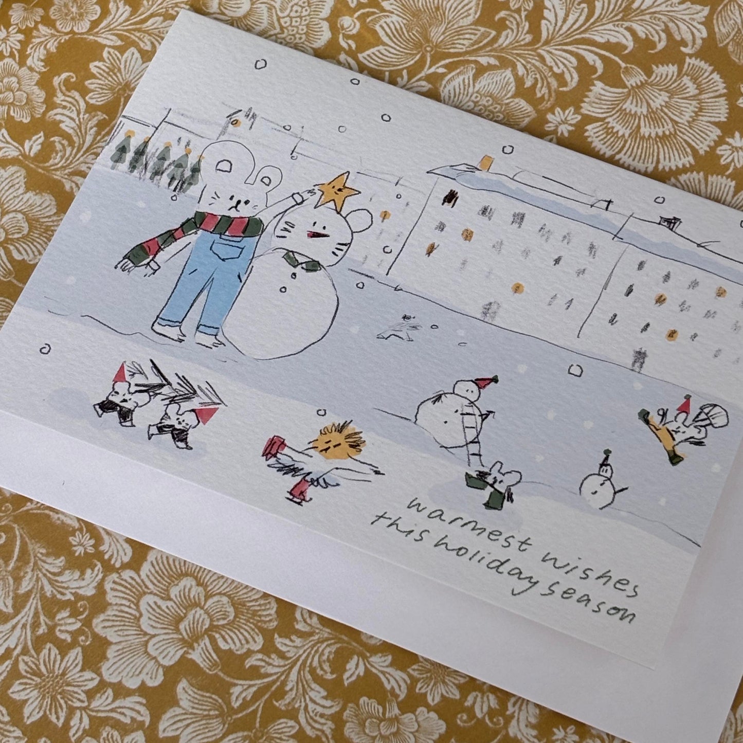 Christmas Card - Bunny's Warmest Wishes