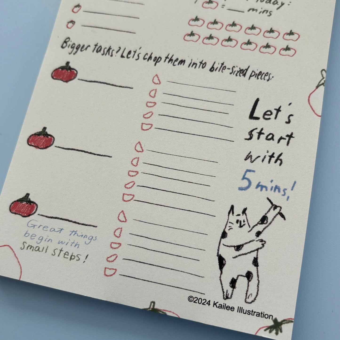 Let’s beat procrastination notepad A6 size
