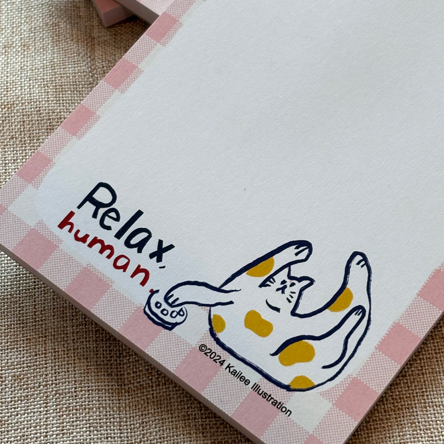 A6-sized Cat Illustration Notepad - Relex, Human!