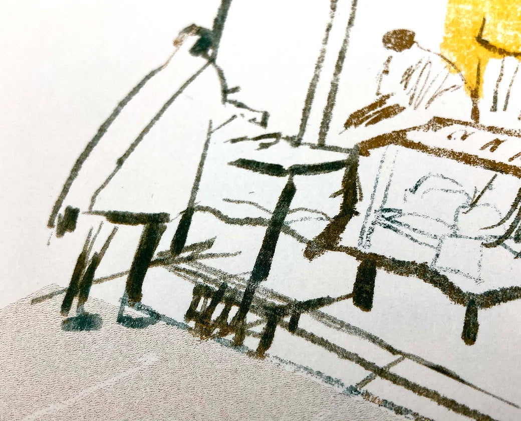 Limited Three-colour-riso, Angel Antique Market