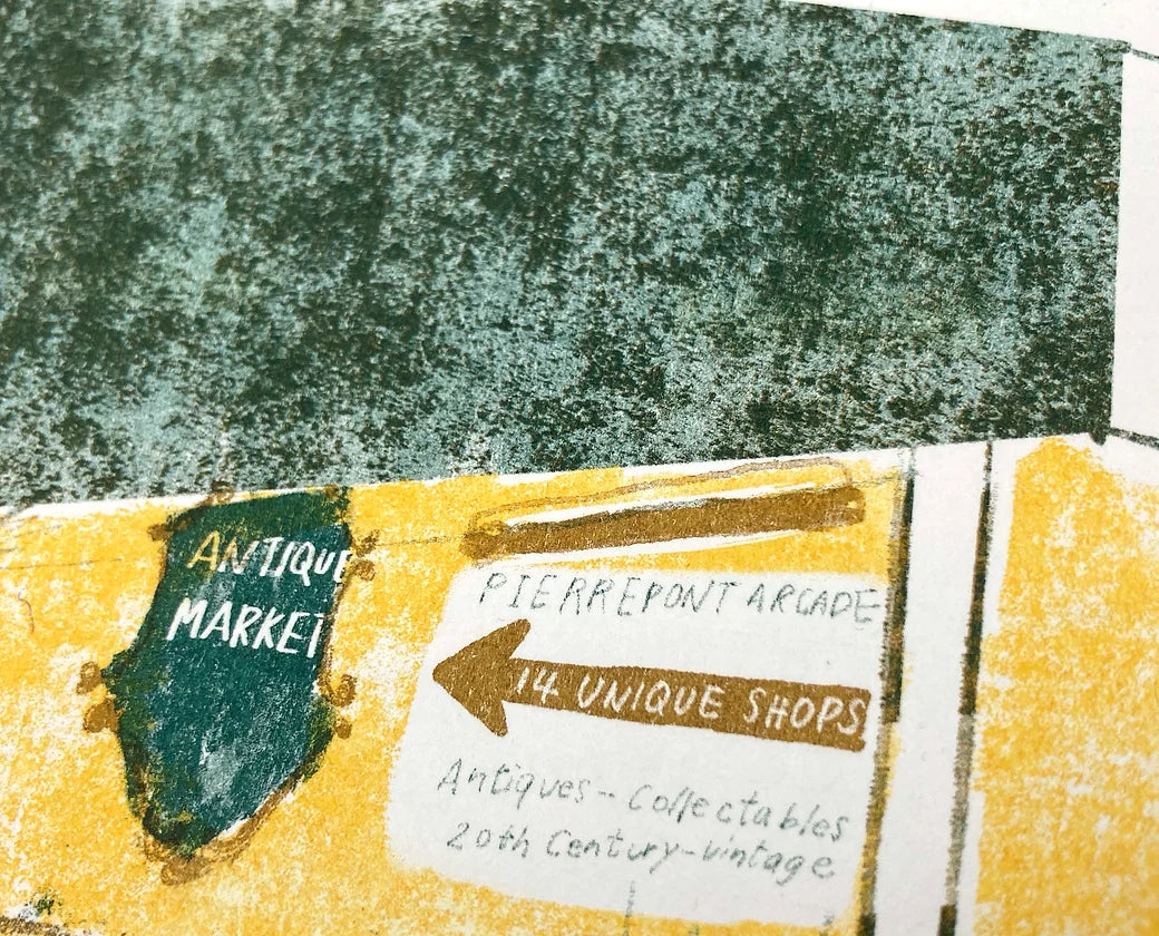 Limited Three-colour-riso, Angel Antique Market