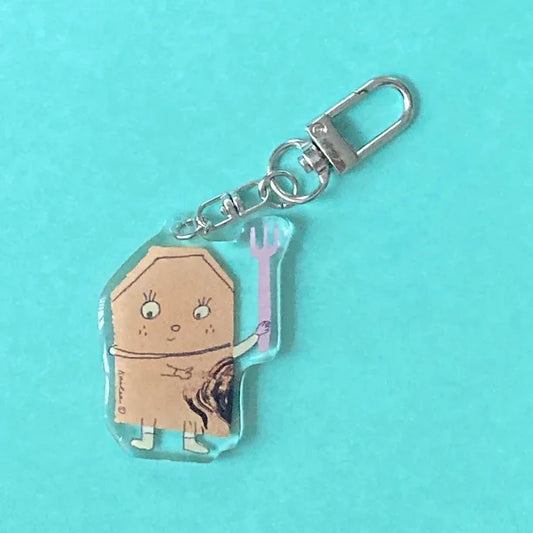 "Inky Bread" keychain