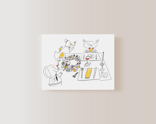 Christmas Card -Festive Feast Friends