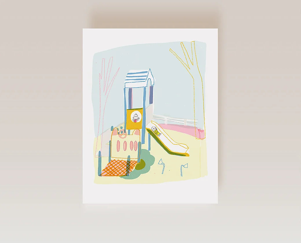 Limited Giclee Print - Playing in the park