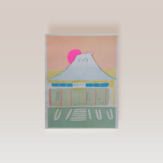 Signed Risograph - Mount Fuji and Lawson