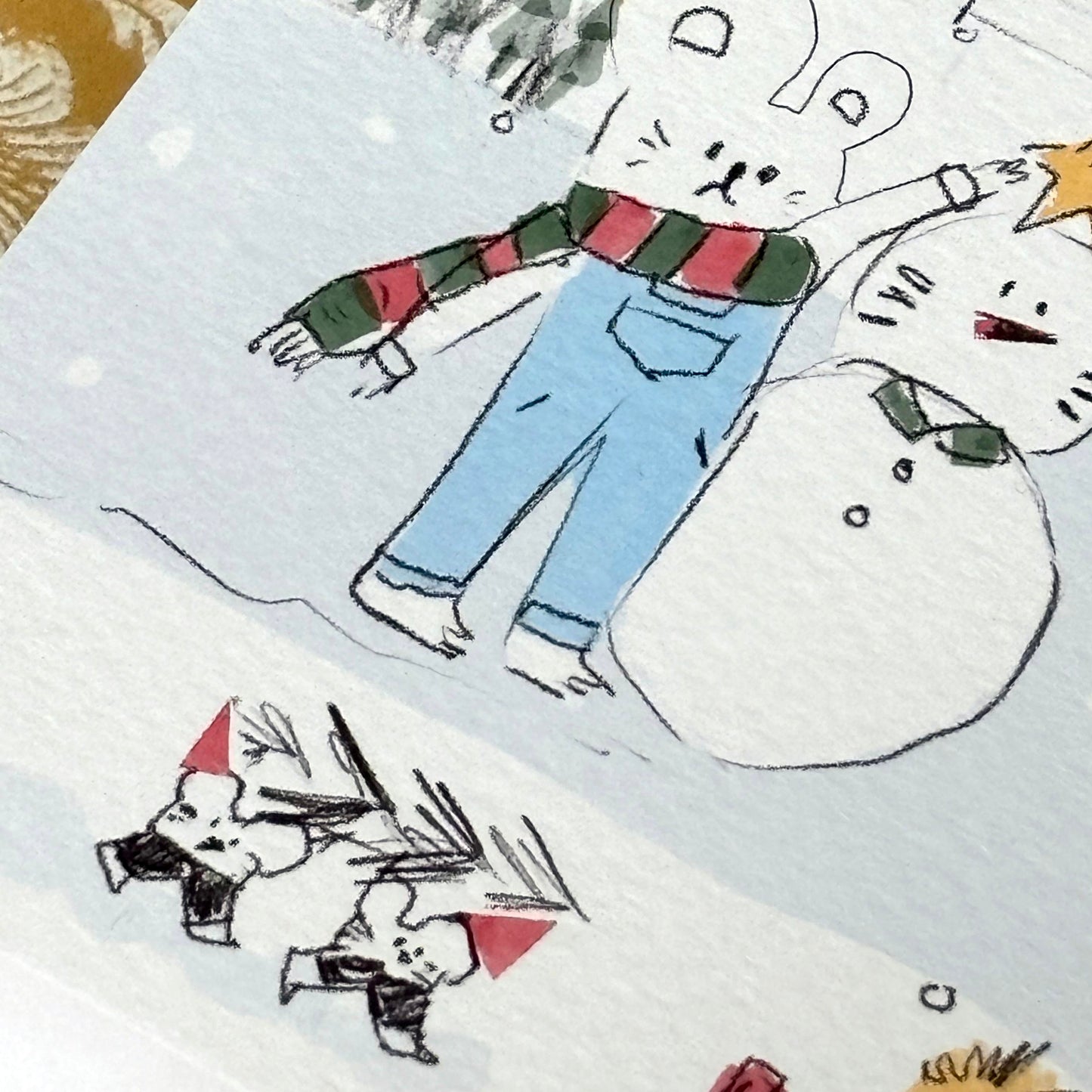 Christmas Card - Bunny's Warmest Wishes