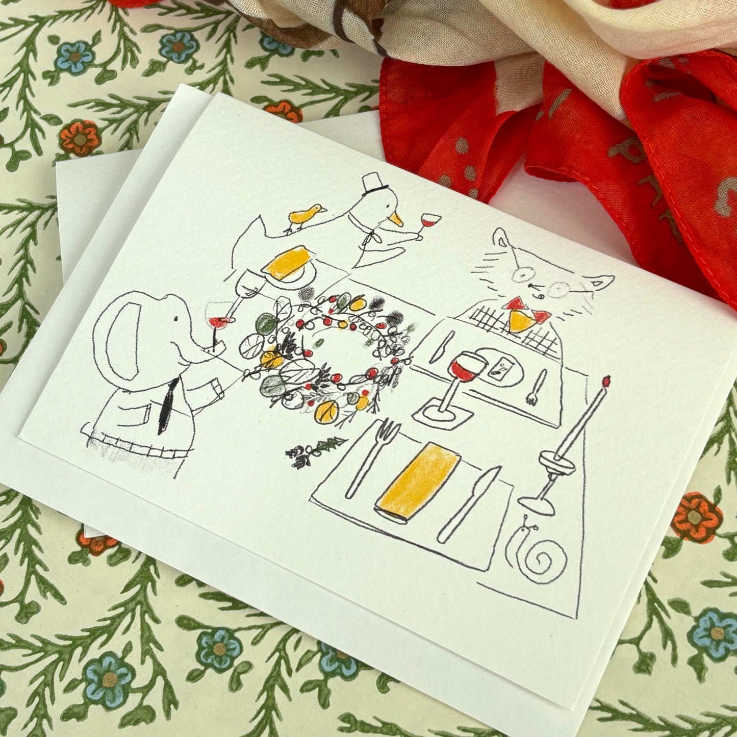 Christmas Card -Festive Feast Friends