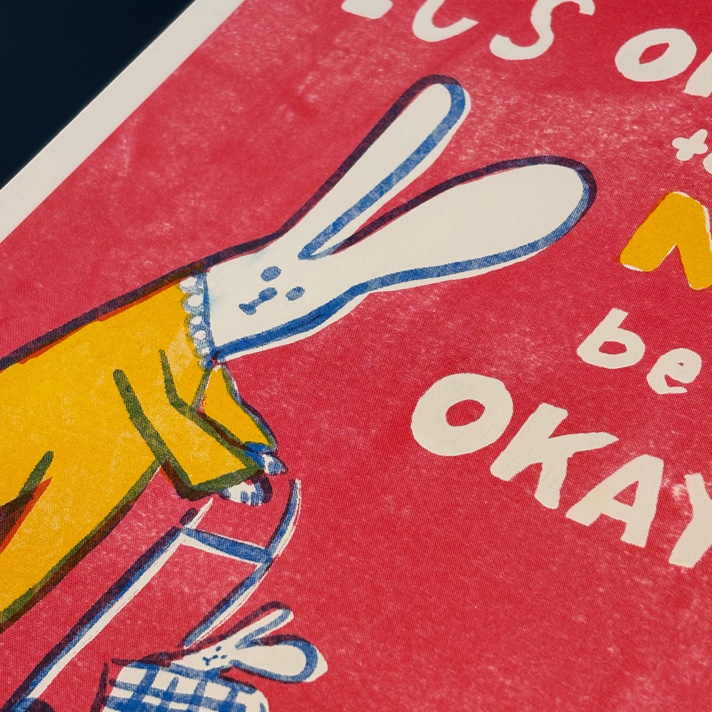 It's okay NOT to be okay Risograph Artprint