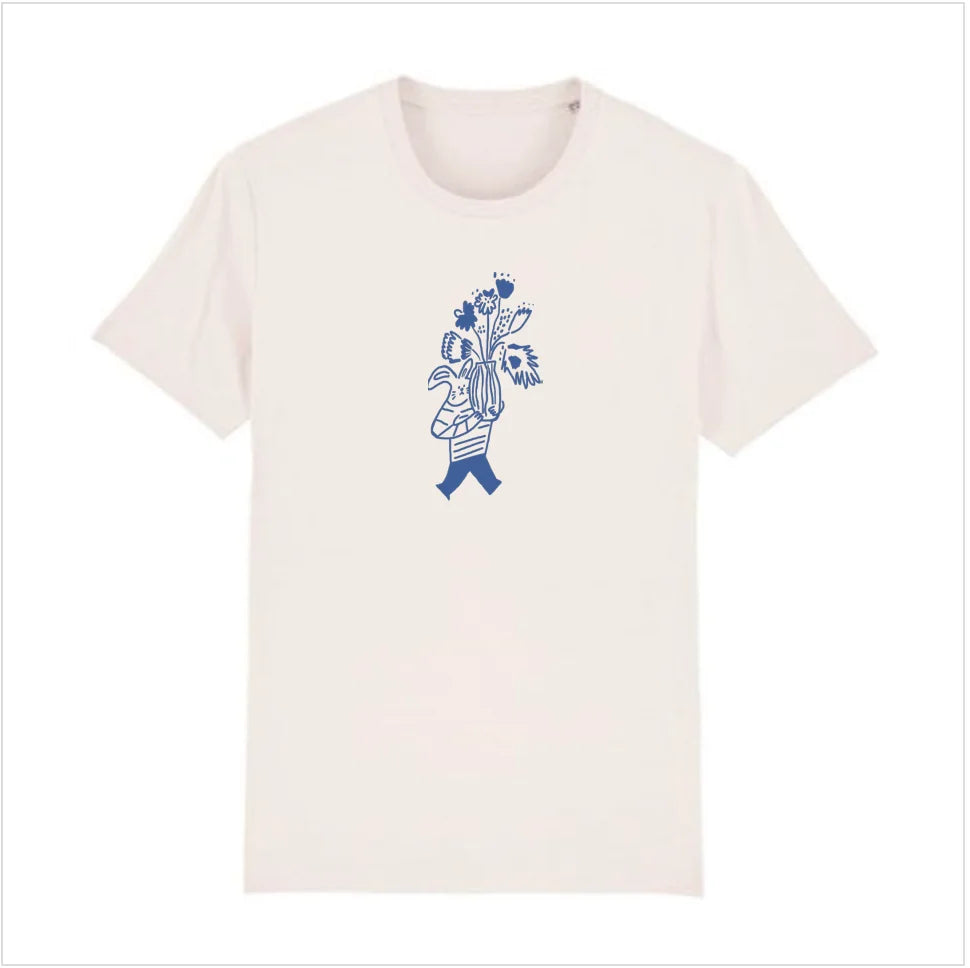 Handprinted Flowery Bunny T-shirt