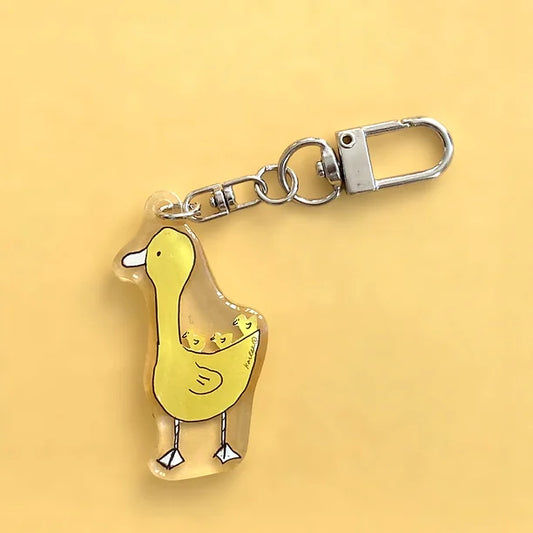 "Duck and ducklings" keychain
