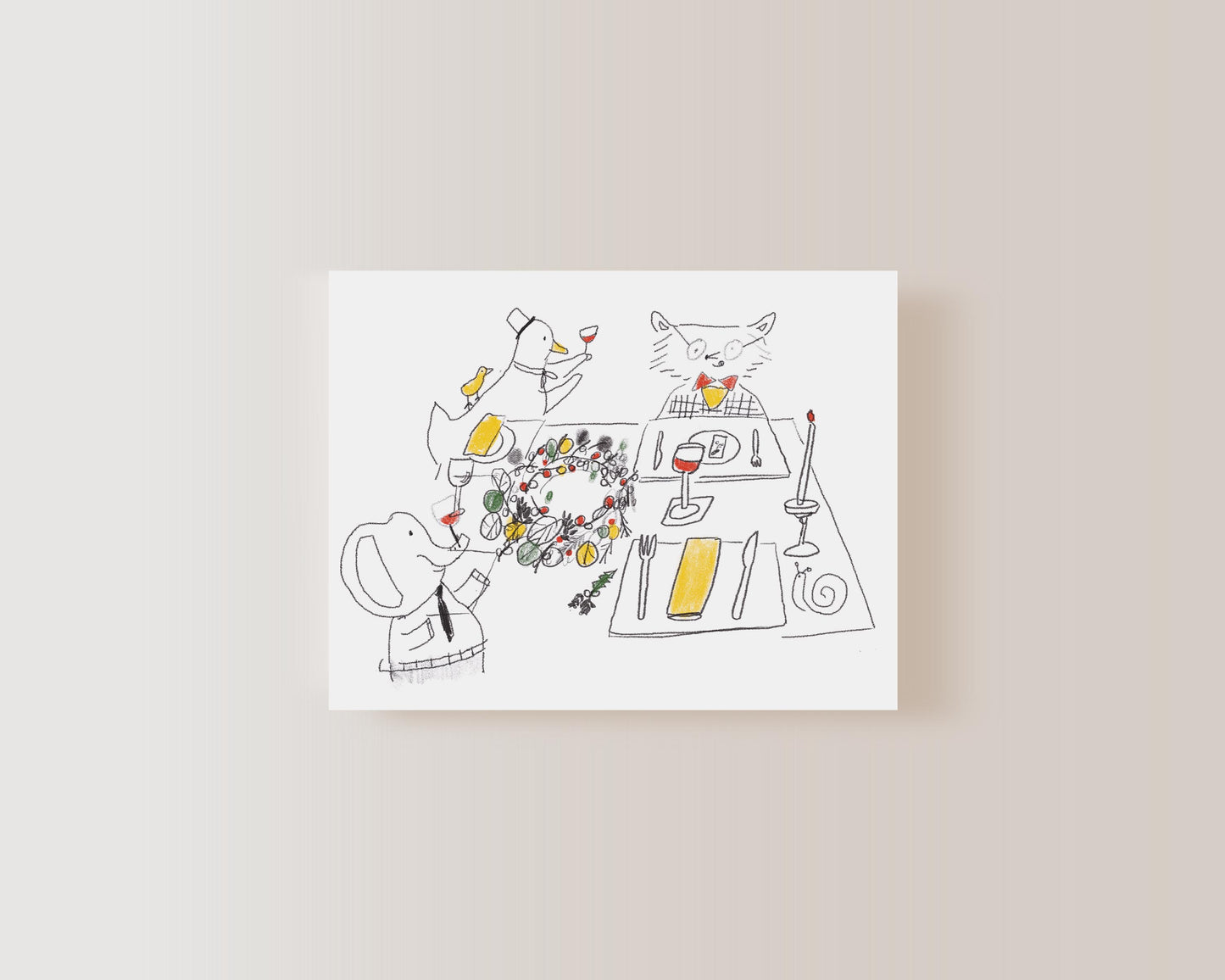 Christmas Card -Festive Feast Friends