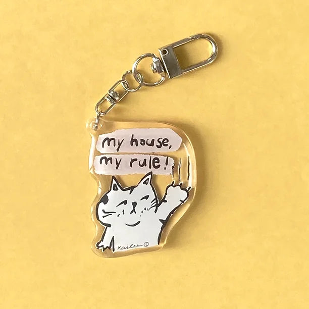 "My House, My Rule" keychain