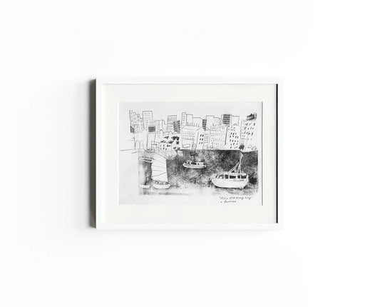 Limited Risograph - The Old Hong Kong Habour (ferries)