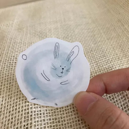 Vinyl sticker - Rounded Rabbit A