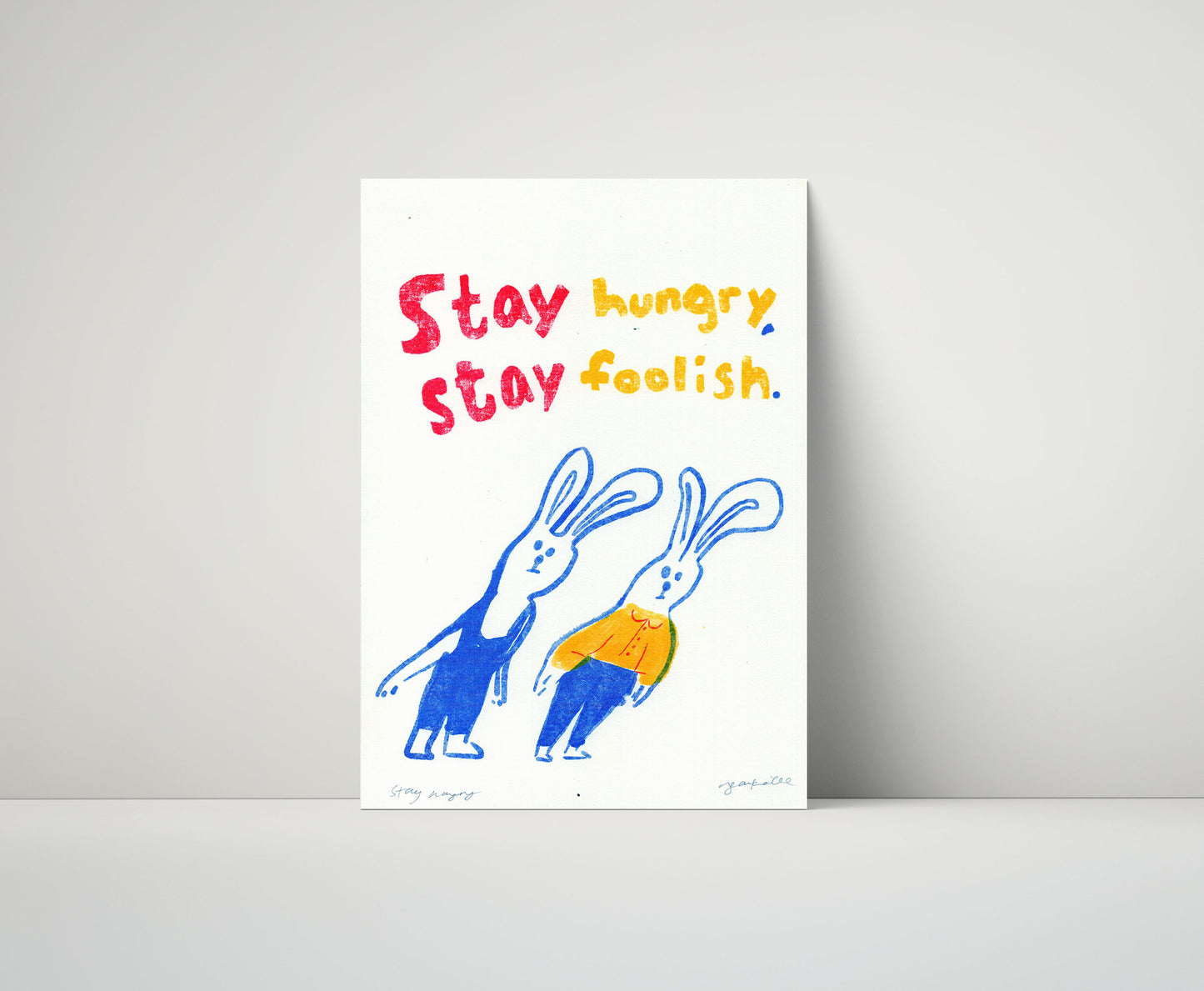 Stay Hungry Stay Foolish Risograph Artprint